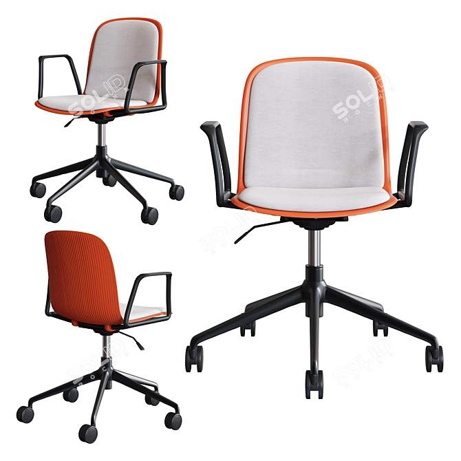 Cavatina Office Chair Set - Stylish and Ergonomic 3D model image 2