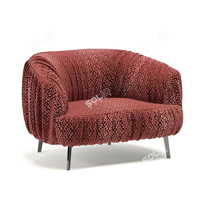 Sophisticated Tosconova Armchair 3D model image 1