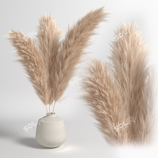 Luxury Pampas Silk: Soft & Chic 3D model image 1