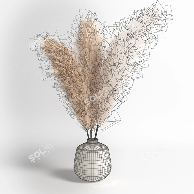 Luxury Pampas Silk: Soft & Chic 3D model image 3