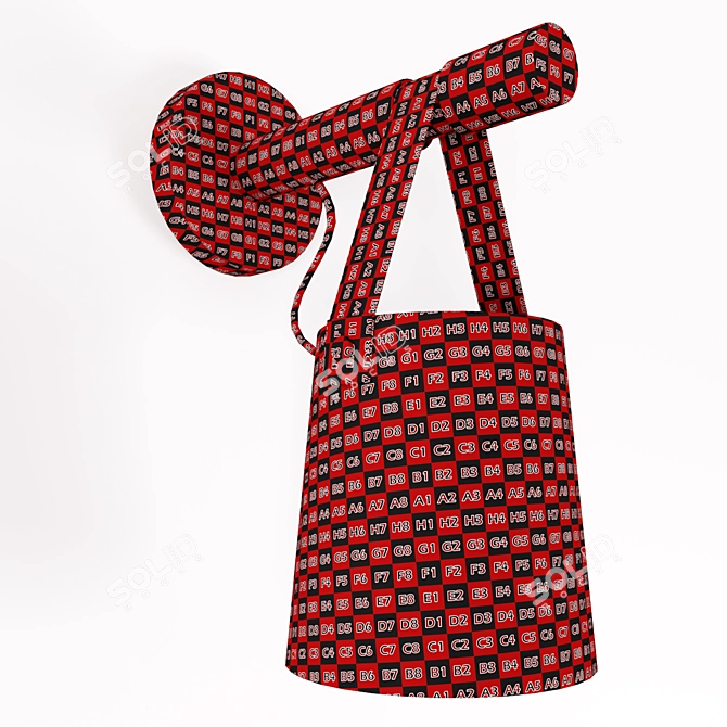 Nordic Wood Wall Lantern 3D model image 5