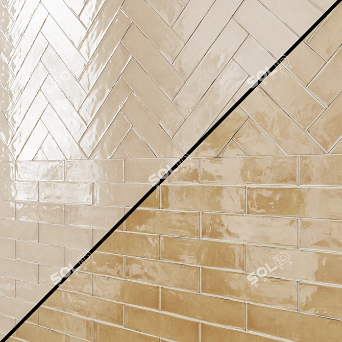 Ceracasa Soho: Stylish 7.5x30 Wall Tiles 3D model image 2