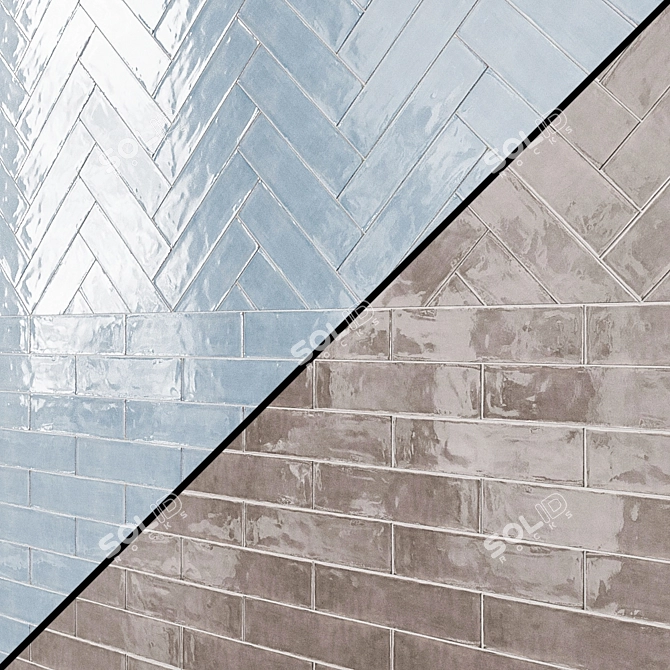 Ceracasa Soho: Stylish 7.5x30 Wall Tiles 3D model image 3