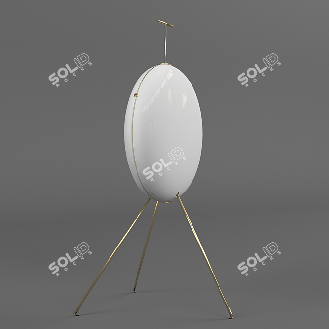 Luna Verticale: Elegant Torchiere by TATO 3D model image 2