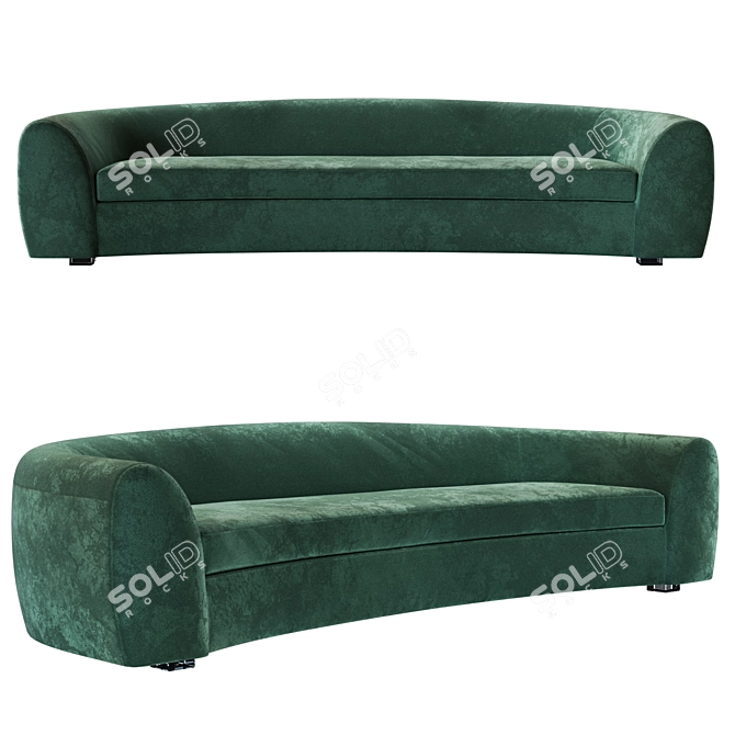 Cozy Comfort Chubby Sofa 3D model image 1