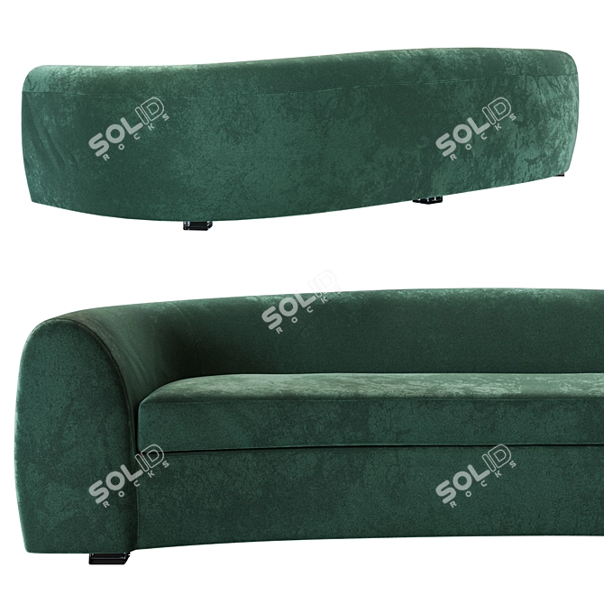 Cozy Comfort Chubby Sofa 3D model image 3