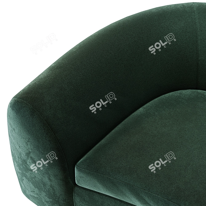Cozy Comfort Chubby Sofa 3D model image 4