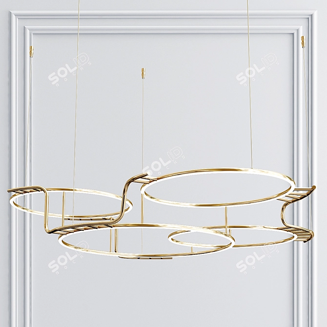 Modern Minimalist Broche Wall Lamp 3D model image 1