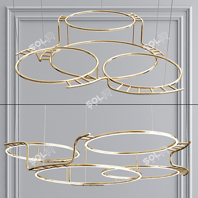 Modern Minimalist Broche Wall Lamp 3D model image 2