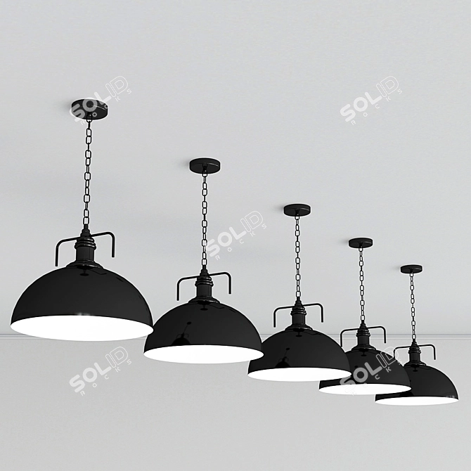 Elegant HEME Kronleuchter - Illuminating Brilliance 3D model image 2