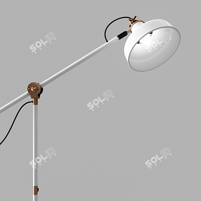 Modern Ikea Ranarp Floor Lamp: Rigged & Realistic 3D model image 2