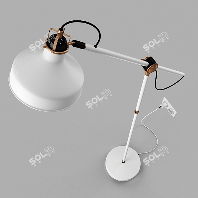 Modern Ikea Ranarp Floor Lamp: Rigged & Realistic 3D model image 3