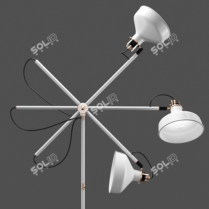 Modern Ikea Ranarp Floor Lamp: Rigged & Realistic 3D model image 6