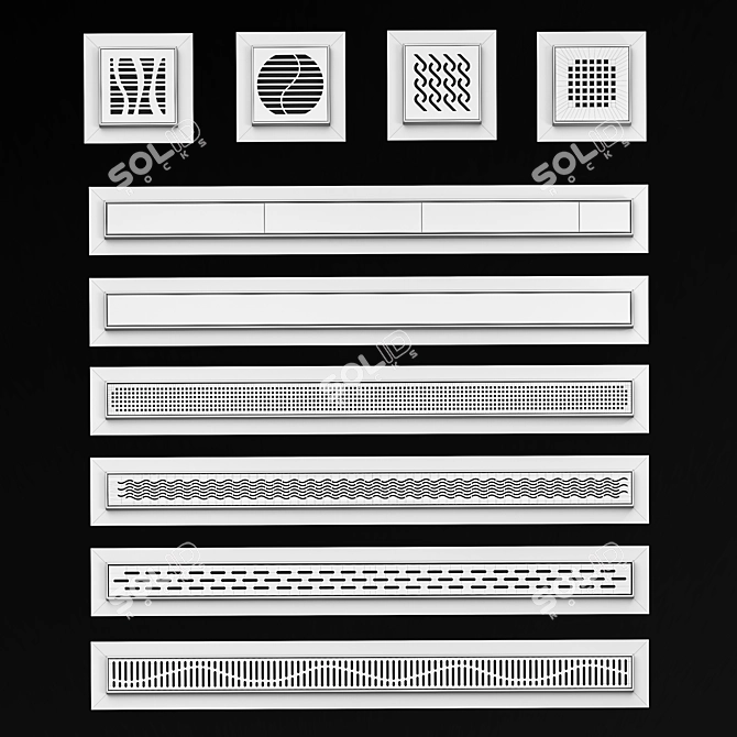 ACO Shower Grates & Channels Set 3D model image 3