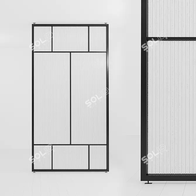 Versatile Glass Partition: 84" Height 3D model image 1