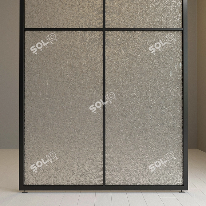 Sleek Glass Partition: Versatile and Customizable 3D model image 2