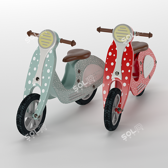 Little Dutch Kids Scooter 3D model image 1