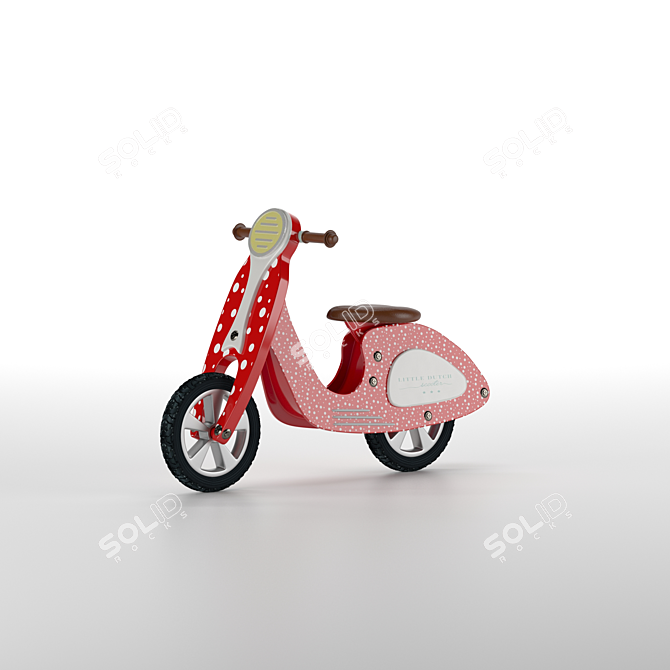 Little Dutch Kids Scooter 3D model image 4