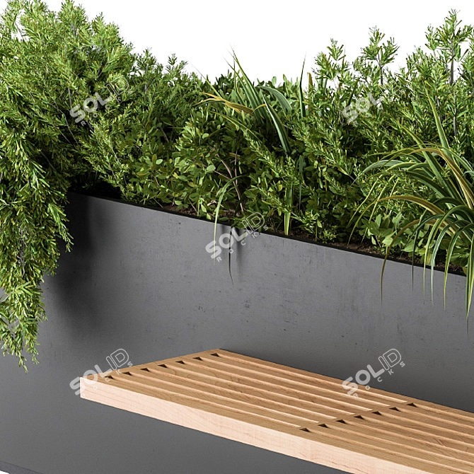 Urban Oasis Bench 3D model image 3