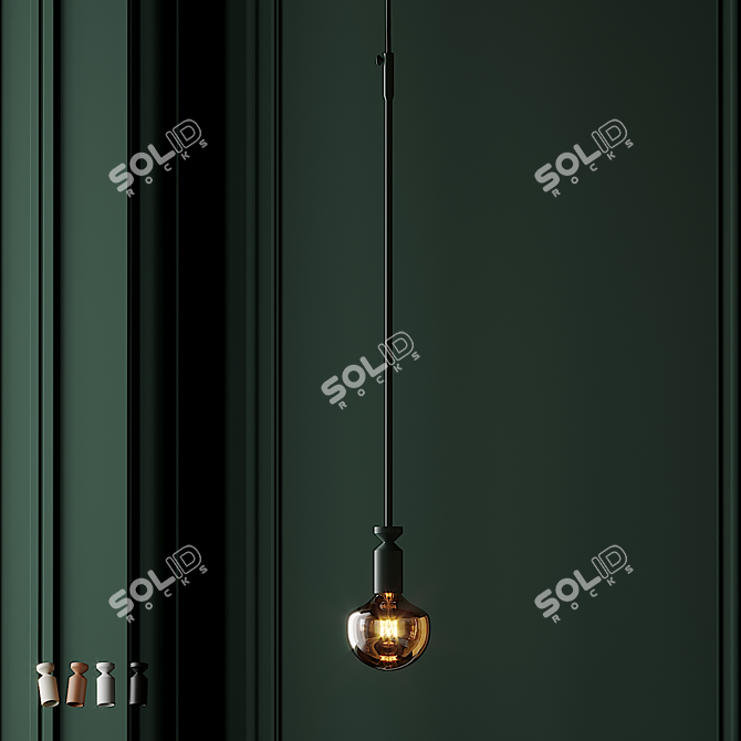 Sleek Plumen STICK Lamp - Modern Ceiling Lighting 3D model image 3