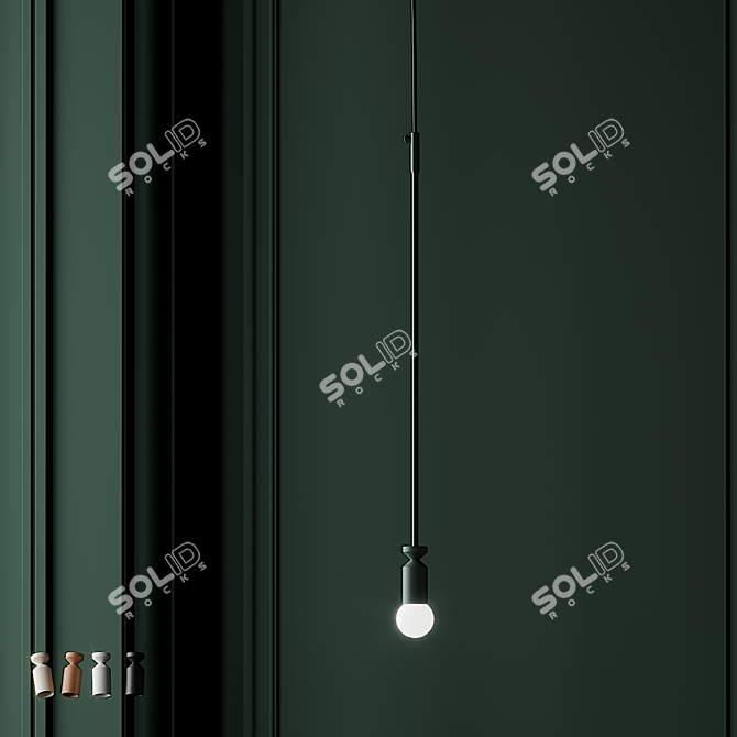 Sleek Plumen STICK Lamp - Modern Ceiling Lighting 3D model image 4