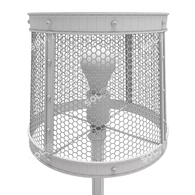 Sleek Mesh Shade Floor Lamp 3D model image 3