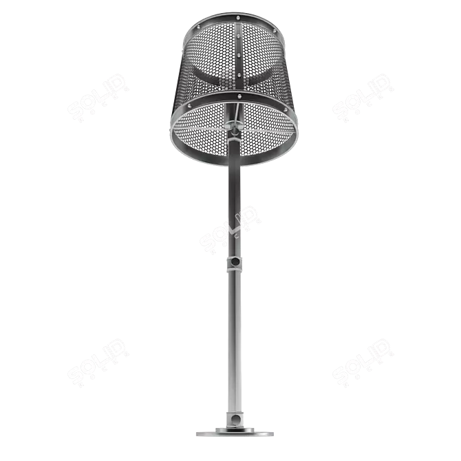 Sleek Mesh Shade Floor Lamp 3D model image 4