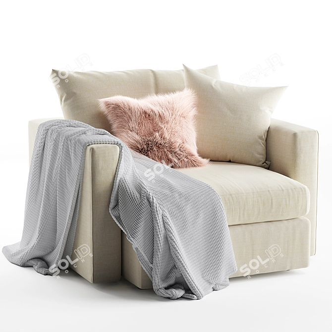 Crate and Barrel Lounge II Chair 3D model image 1