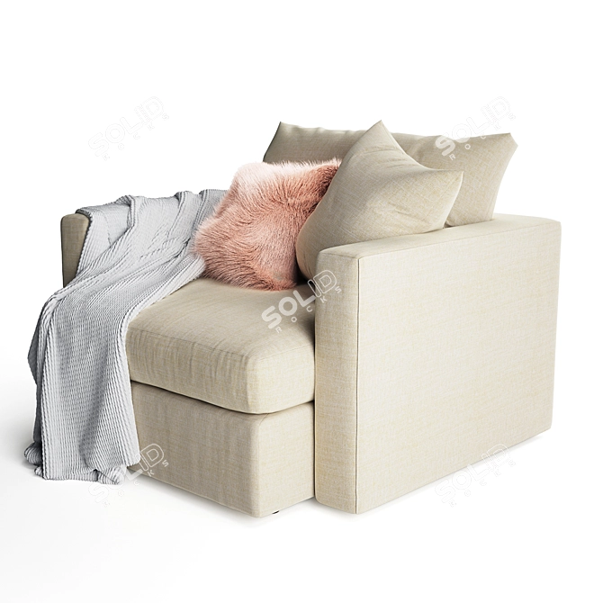 Crate and Barrel Lounge II Chair 3D model image 4