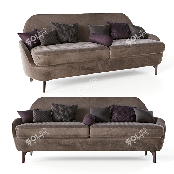 Reflex Nuvola: Stylish Quilted Sofa 3D model image 1