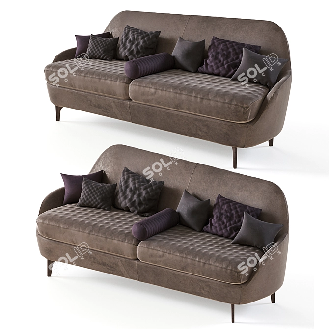 Reflex Nuvola: Stylish Quilted Sofa 3D model image 2