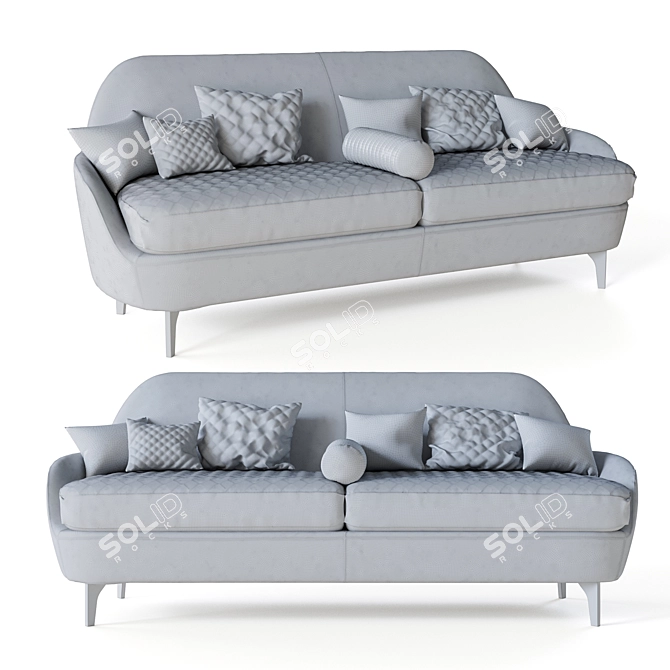 Reflex Nuvola: Stylish Quilted Sofa 3D model image 4