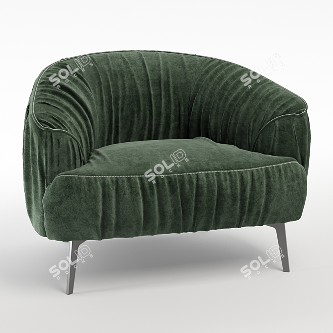 Sigmund Armchair: Stylish & Sophisticated Seating 3D model image 1