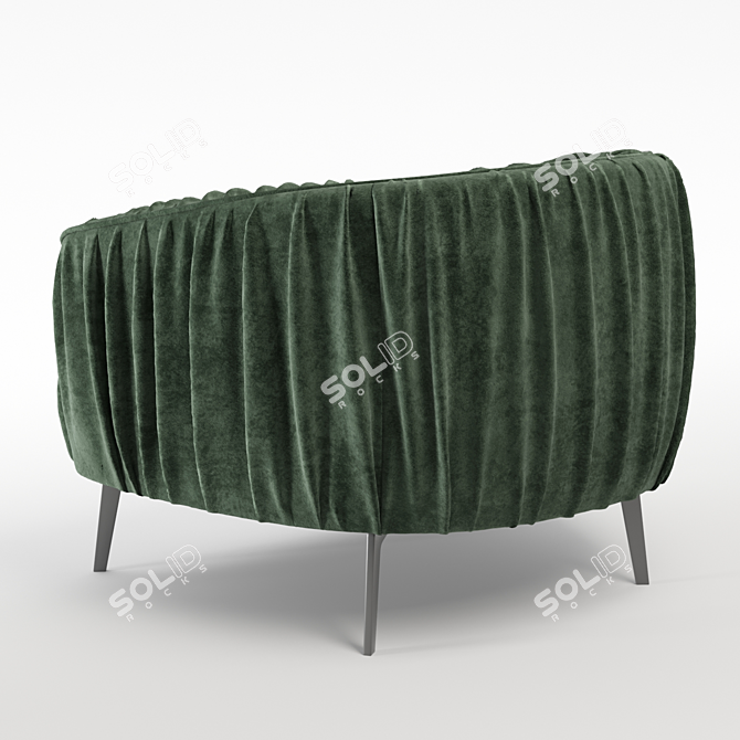 Sigmund Armchair: Stylish & Sophisticated Seating 3D model image 2