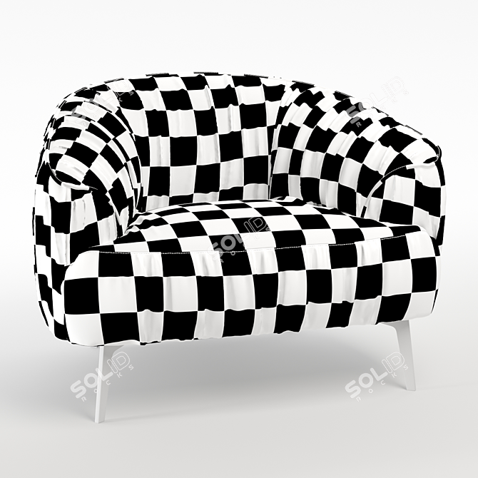 Sigmund Armchair: Stylish & Sophisticated Seating 3D model image 3