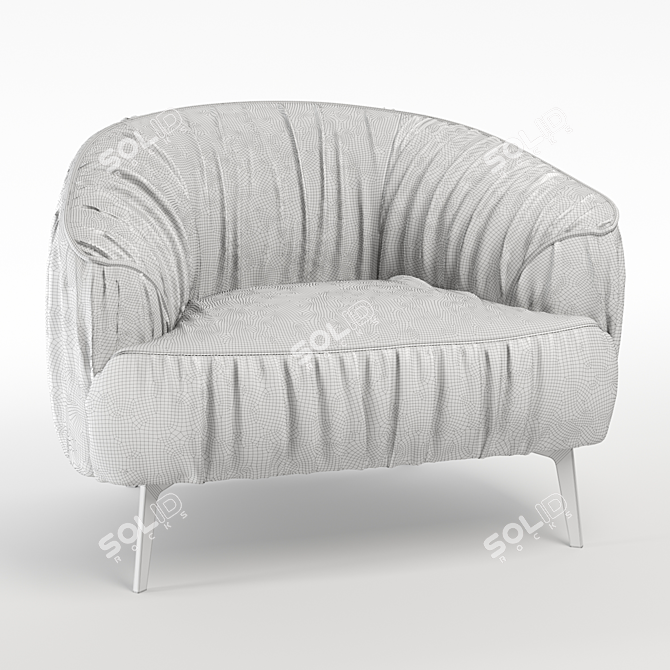 Sigmund Armchair: Stylish & Sophisticated Seating 3D model image 4