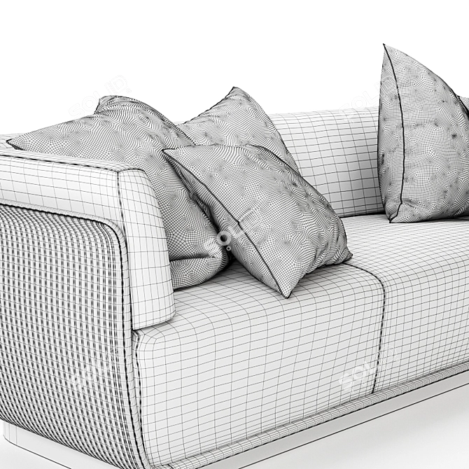 Allure Capital Luxurious Sofa 3D model image 5