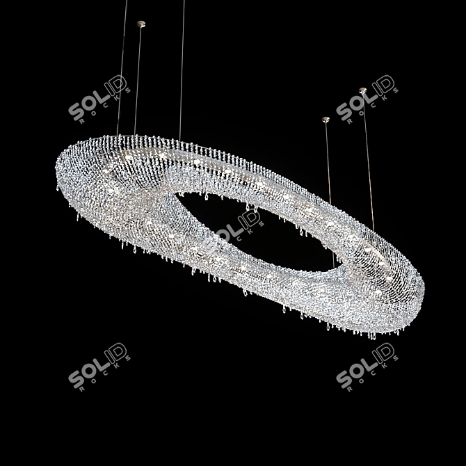 Manooi Artica Chandelier: Elegant Crystal Lighting 3D model image 2