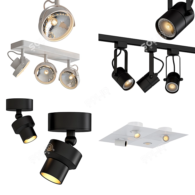 Modern Chandelier Collection 3D model image 1