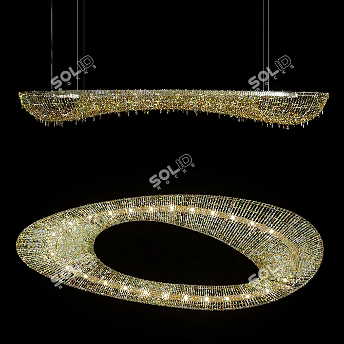 Title: Manooi Artica Chandelier - Timeless Elegance 3D model image 1