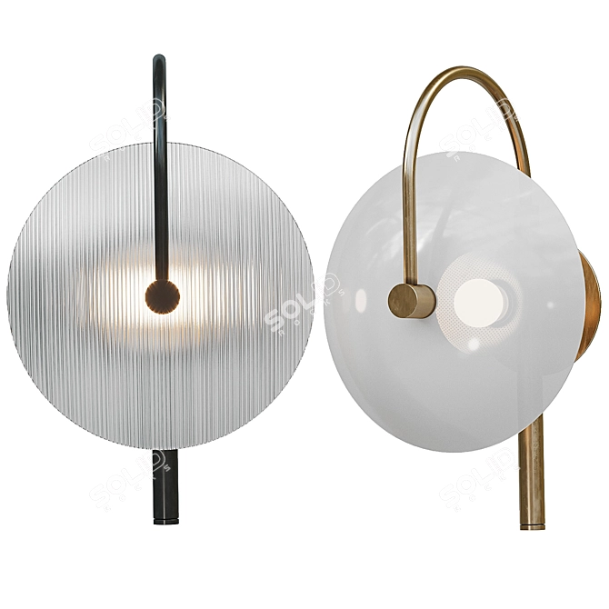 Elegant Illumination: Allied Aperture Sconce 3D model image 1