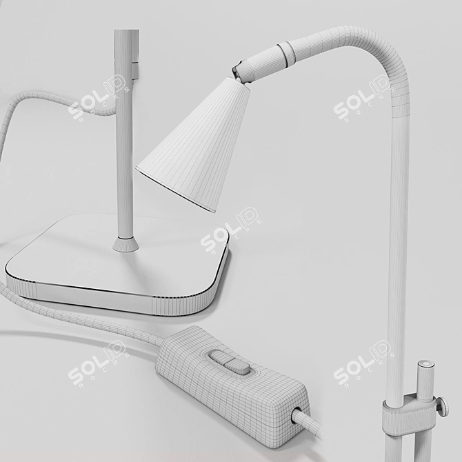 Modern Grey Table Lamp Roslyn 3D model image 3