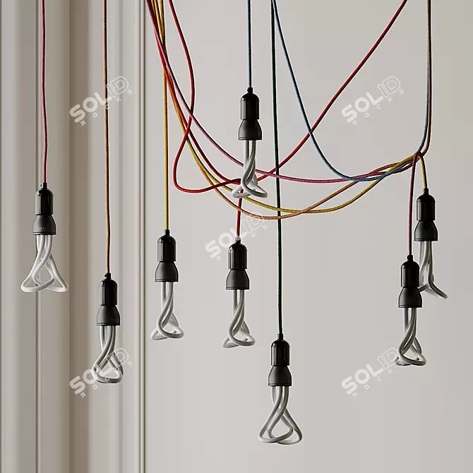 Unique Design Plumen Chandelier 3D model image 1