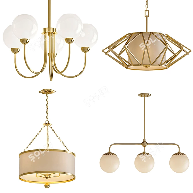 Modern Chandelier Collection 3D model image 1