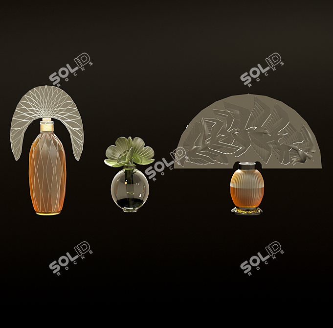 Modern Décor Perfume Bottles 3D model image 1