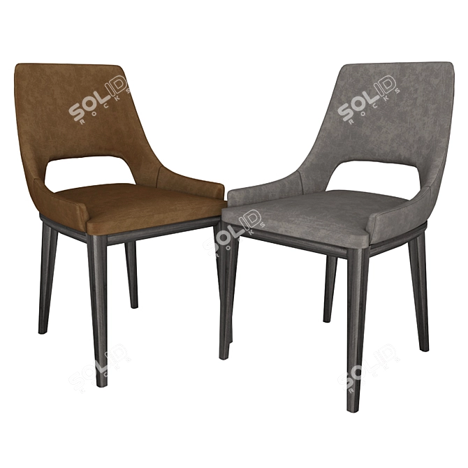 Elegant Grace Chair & Kyoto Table 3D model image 2