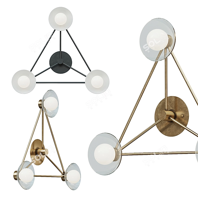 Archipelago Brass & Black Surface 3D model image 1