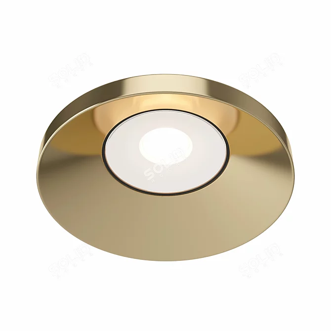 Golden Recessed Lighting Fixture - Kappell DL040-L10G4K 3D model image 1