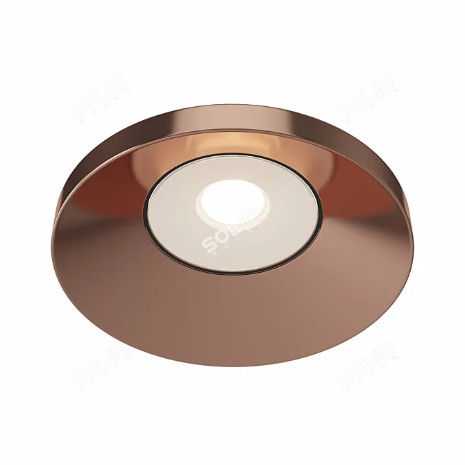 Rose Gold Recessed Light: Kappell DL040 3D model image 1