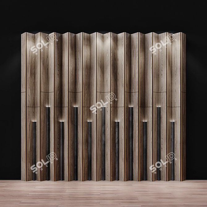Modern Wall Panel with Generous Dimensions 3D model image 1